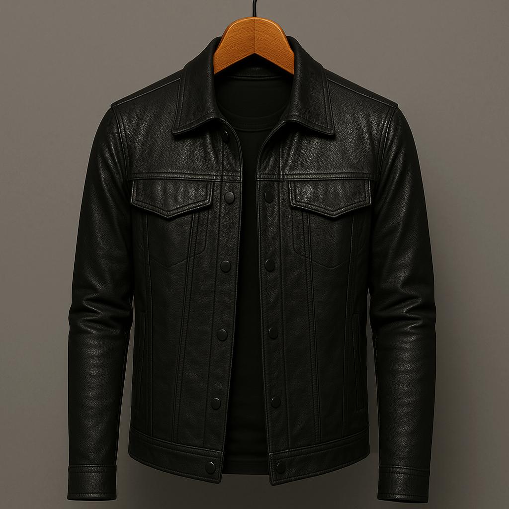 Darius™ | Premium Leather Jacket in Moto Style