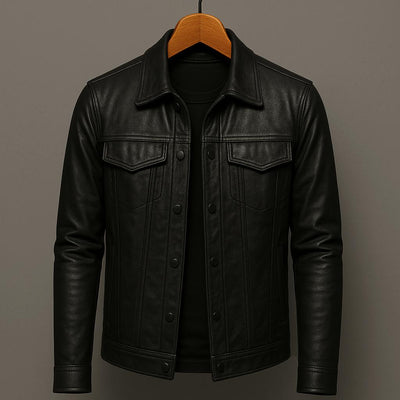 Darius™ | Premium Leather Jacket in Moto Style