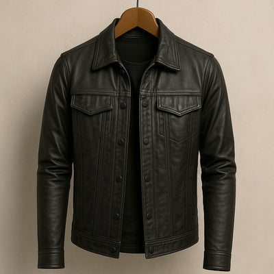 Darius™ | Premium Leather Jacket in Moto Style
